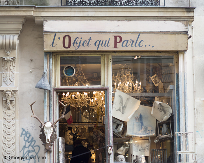 Wonderful, tiny, brocante shop. I bought a great set of canisters for props and a little something for my Mom.