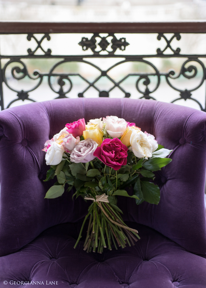 Bouquet of English Roses in Paris by Georgianna Lane