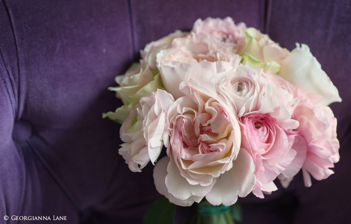 Bouquet of English Roses and Ranunculus in Paris by Georgianna Lane