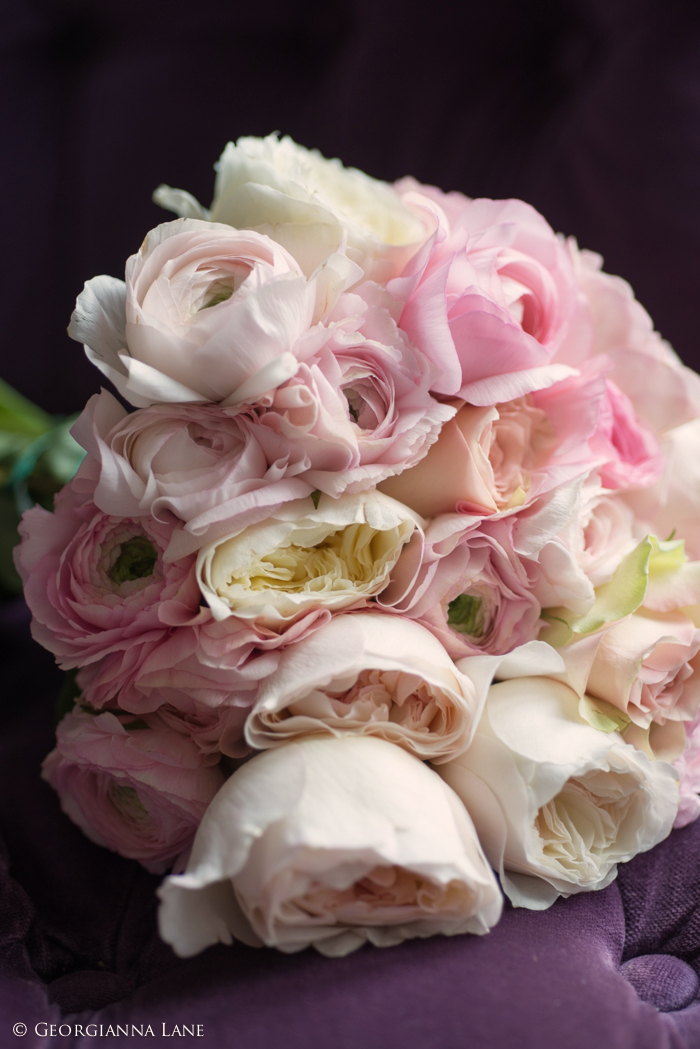 Bouquet of English Roses and Ranunculus in Paris by Georgianna Lane