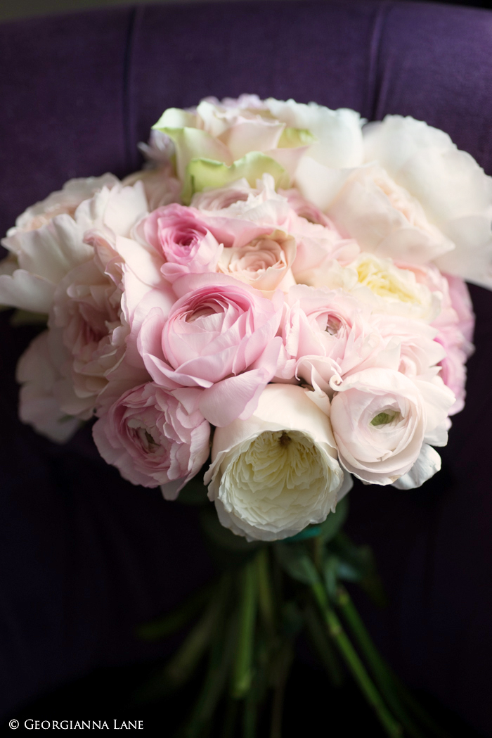Bouquet of English Roses and Ranunculus in Paris by Georgianna Lane
