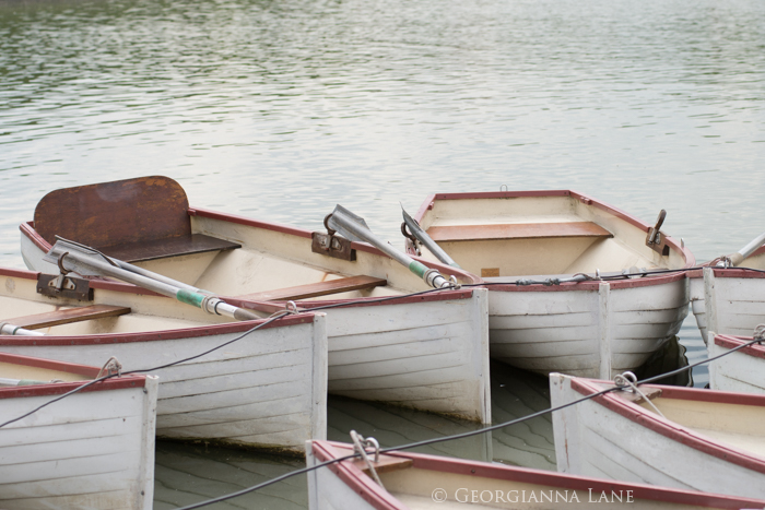 Boats on the Grand Canal, Versailles by Georgianna Lane