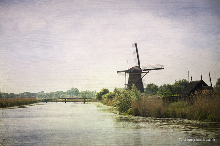 Windmill, Kinderdijk, The Netherlands by Georgianna Lane