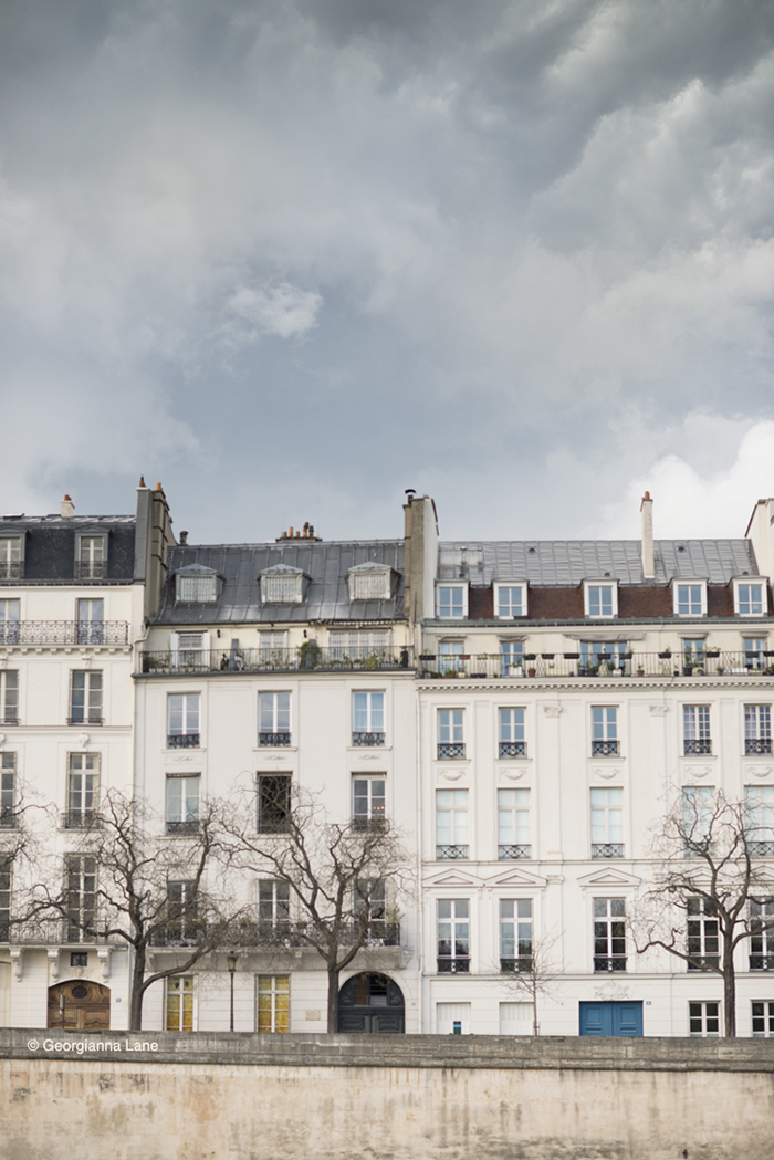 Houses on the Ile Saint Louis, Paris, by Georgianna Lane