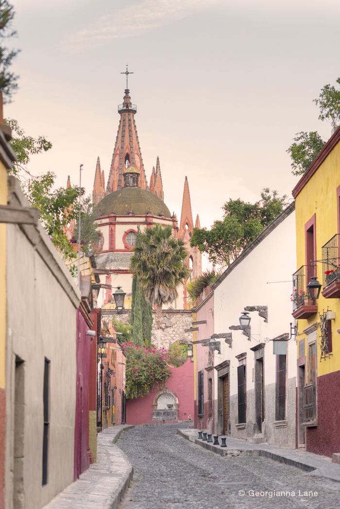 Street in San Miguel de Allende, Mexico photographed by Georgianna Lane