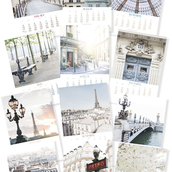 Classic Paris 2016 Calendar by Georgianna Lane